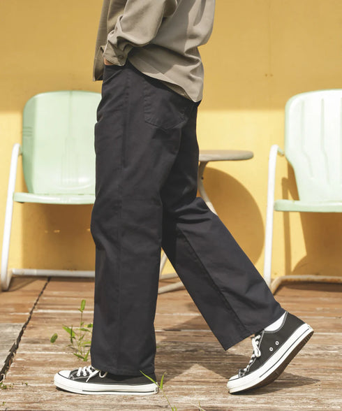 MR.OLIVE / GERMAN DUCK / WASHED WIDE STRIGHT PANTS / ミスターオリーブ ジャーマンダック ウォッシュドワイドストレートパンツ
